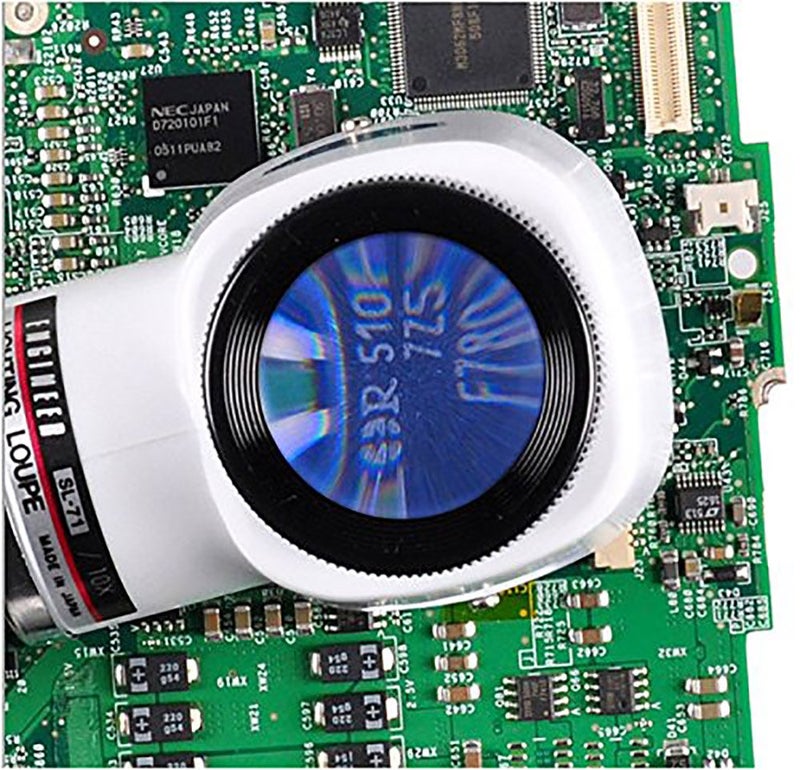 Engineer SL-71 LED Flashlight Magnifier with 10x Magnification, Scratch-Resistant Twin Lens Construction and Integrated Square Scale (Made in Japan) - Image 2